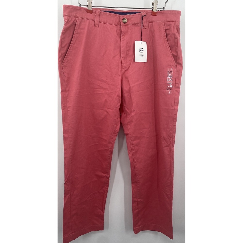 NEW Crown & Ivy Mens 34 x 30 Red Motion Flex Pants